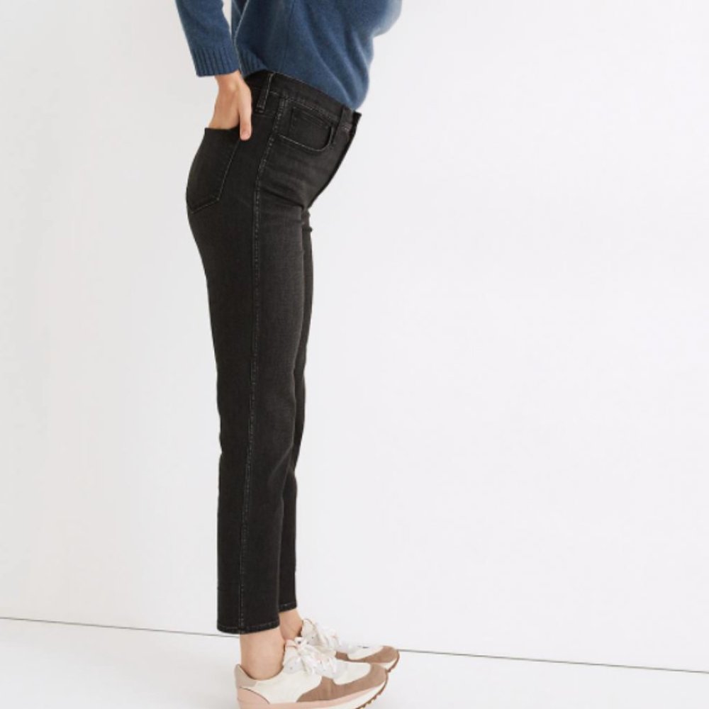 Madewell High Waist Slim Straight Leg (Roadtripper Stovepipe) Jeans Kandell Wash